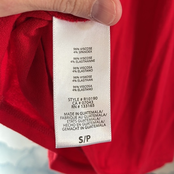 Anthro cherry red flutter hem top - size Small ๐ - Picture 6 of 6